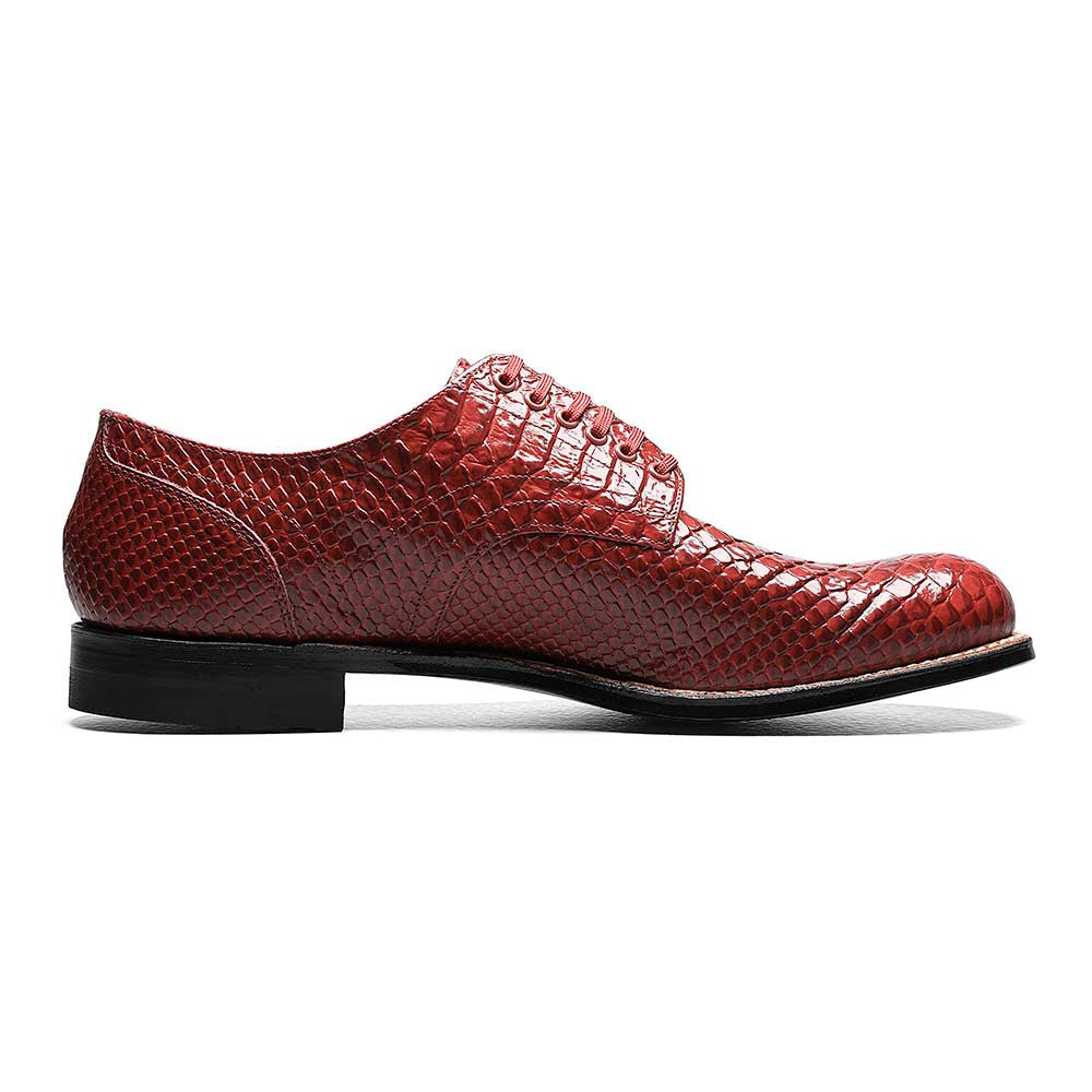 Madison Anaconda Print Plain Toe Oxford | Stacy Adams Dress Shoes in Red for Men