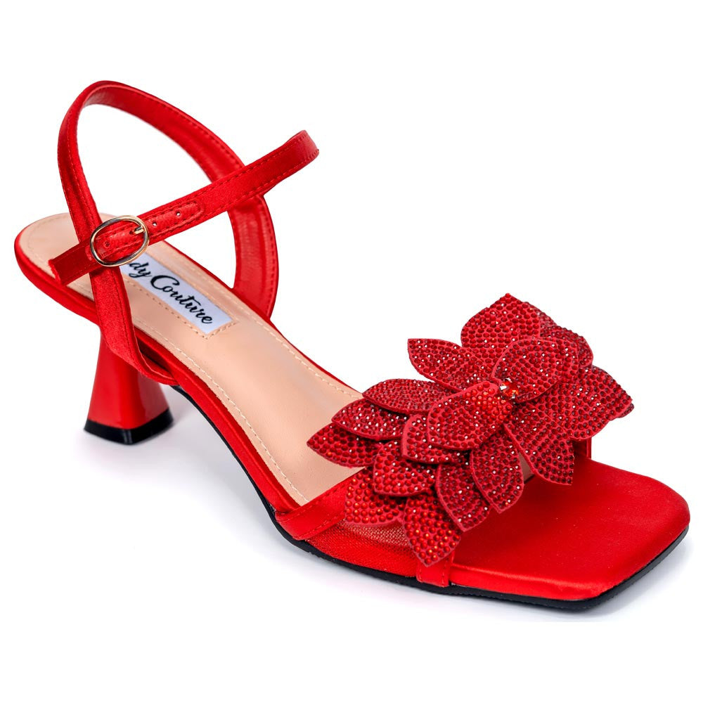 Lady Couture Lori Sandal 2” Heel in Red