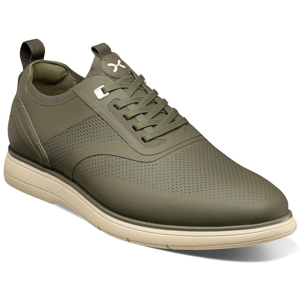 Stacy Adams Men’s Plain Toe Olive Elastic Lace Up Casual Hybrid Everidge