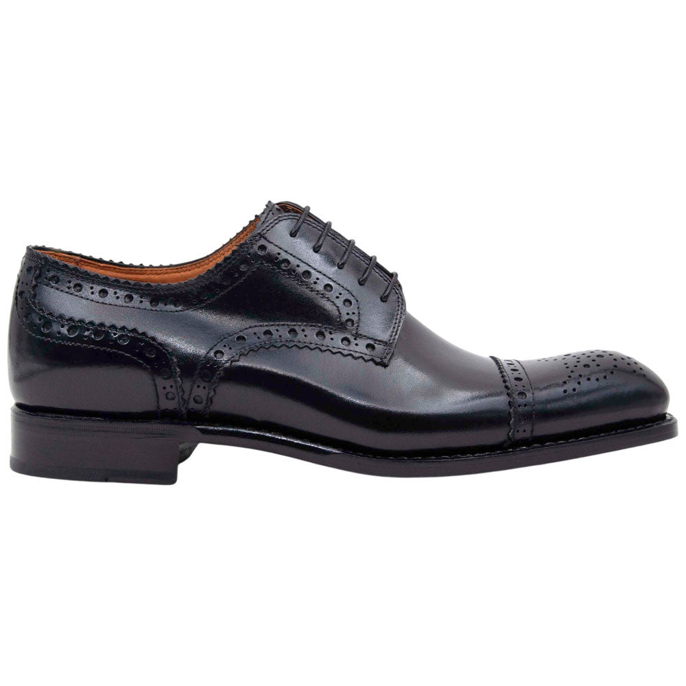 Ugo Vasare Gaelic Goodyear Welt Cap Toe Black Dress Shoes