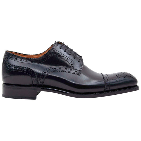 Ugo Vasare Gaelic Goodyear Welt Cap Toe Black Dress Shoes