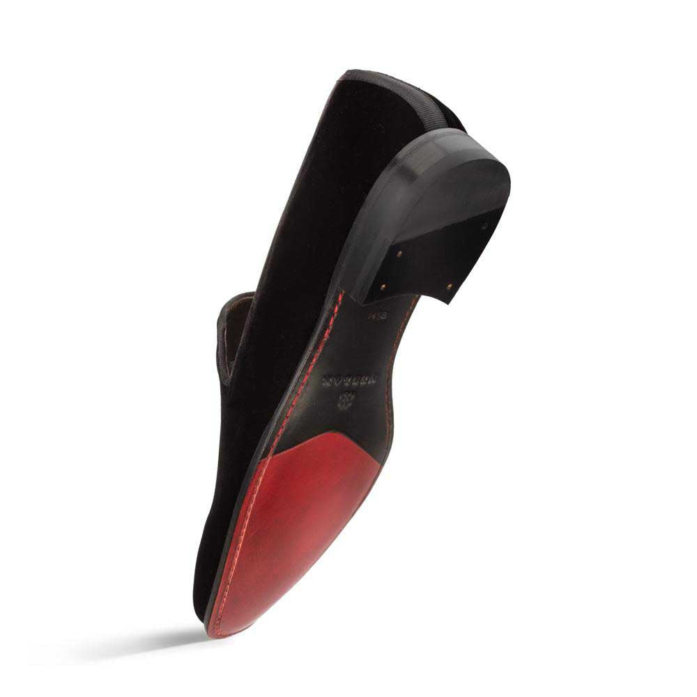 Mezlan Men's Lublin Velvet Formal Slip-On in Black