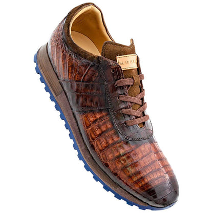 Mezlan Barrow Crocodile Leather Sport/Brown Men's Sneaker