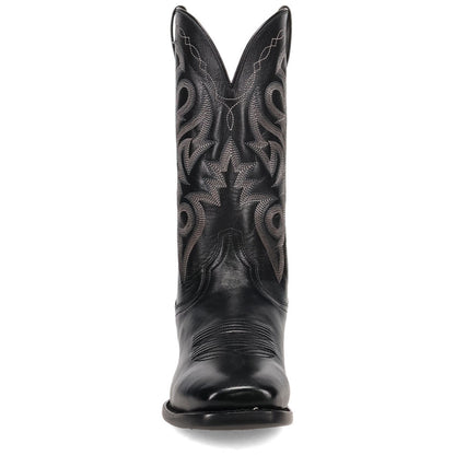 Dan Post Men’s Remington Black Leather Square Toe Western Cowboy Boots