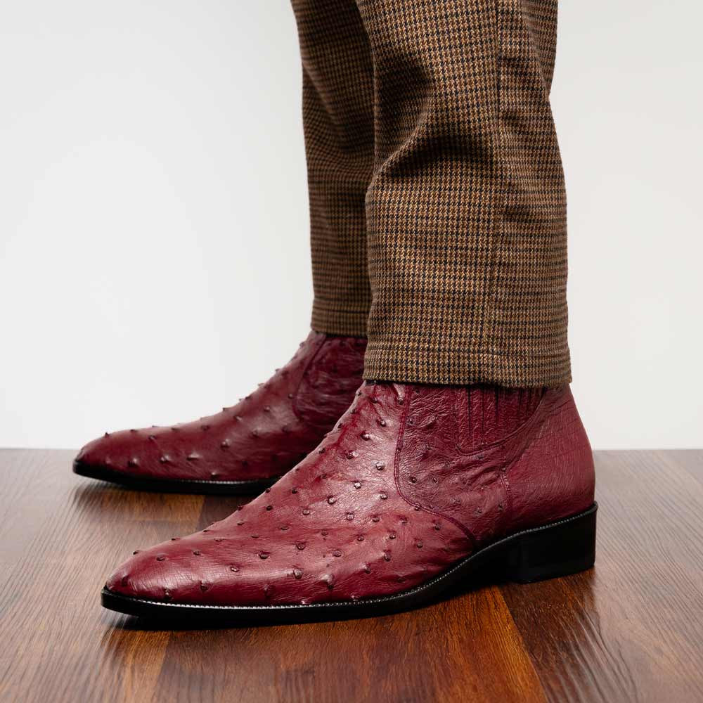 Marco Di Milano Giorgio Genuine Ostrich Chelsea Boot - Wine