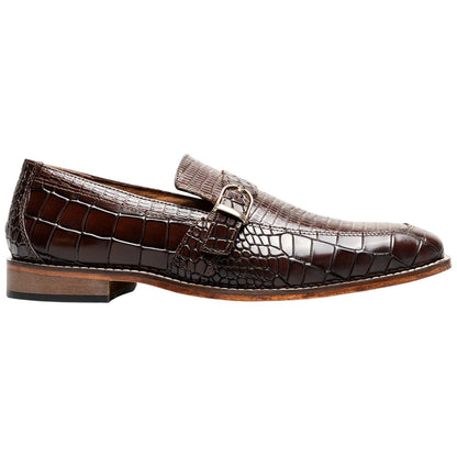 Stacy Adams Rubiano Moc Toe Buckle Strap Slip-On - Brown
