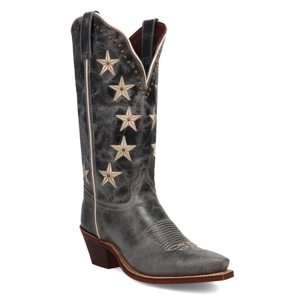Laredo Serenade Blue Leather Snip Toe Western Cowgirl Boots (USA Women Size)
