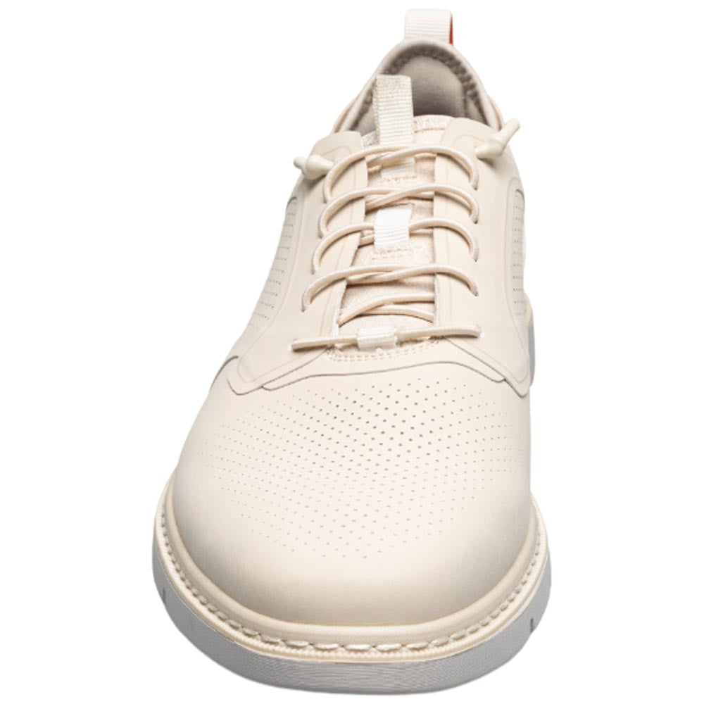 Stacy Adams Synchro Plain Toe Elastic Lace Cream Casual Hybrid Shoes for Men