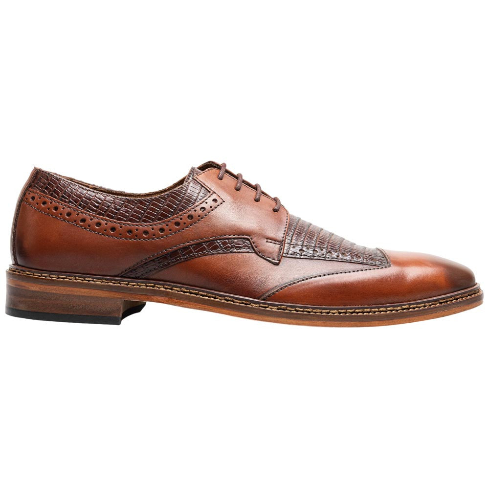Stacy Adams Gambetta Modified Cap Toe Oxford - Cognac