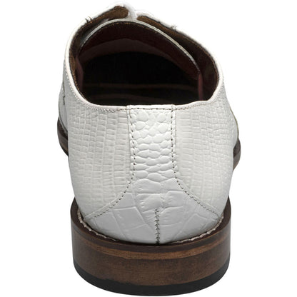 Stacy Adams Tristano Modified Bike Toe Oxford in White