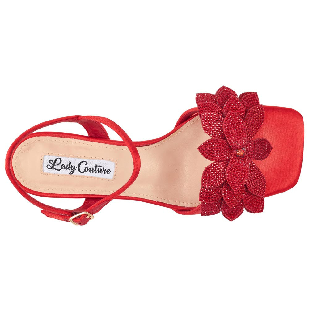 Lady Couture Lori Sandal 2” Heel in Red