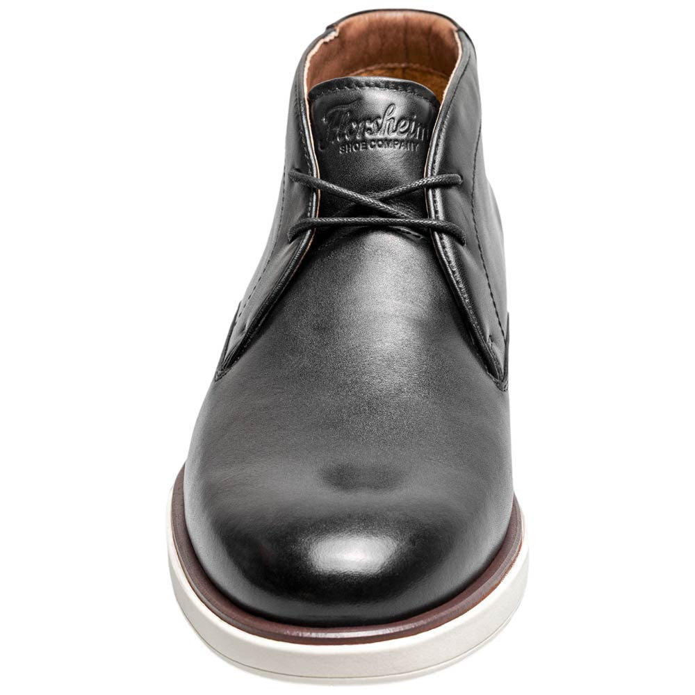 Florsheim Avenue Men's Black Smooth Leather Plain Toe Chukka Boot