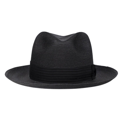 Dobbs Harrod Florentine Milan Straw Hat in Black
