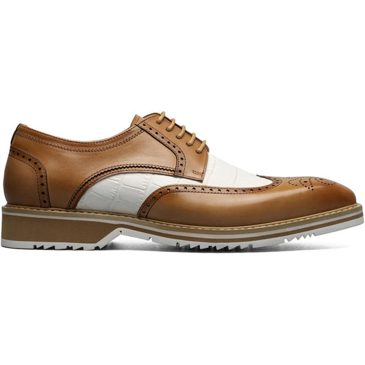 Stacy Adams Beaumont Wingtip Oxford in Nature and White