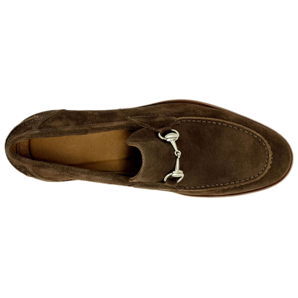 Alan Payne Miami Brown Suede Leather Moc Toe Dress Loafers
