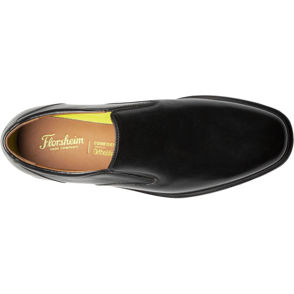 Florsheim Forecast Waterproof Plain Toe Slip - On Black Men's Dress Shoes - shoeclassix.com