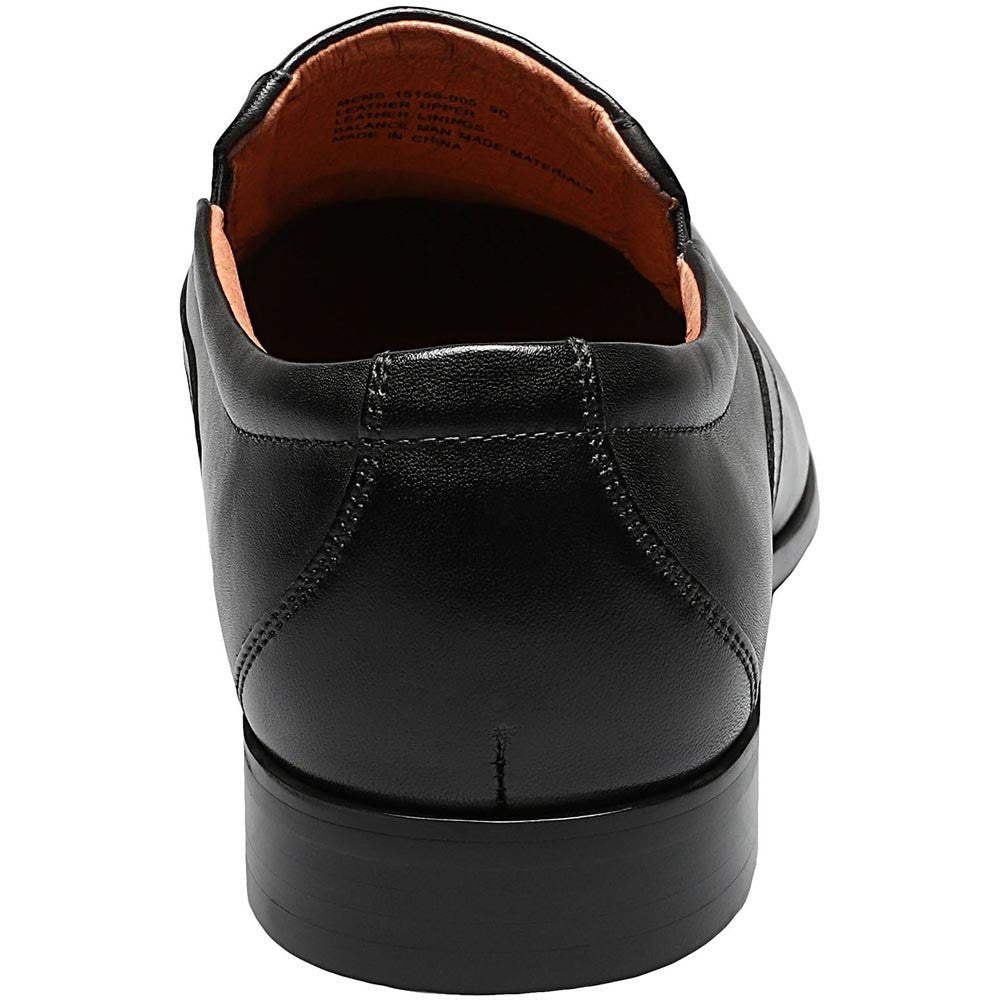 Florsheim Postino Bike Toe Slip - On Smooth Black Men's Dress Shoes - shoeclassix.com