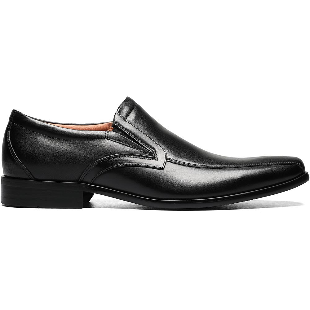 Florsheim Postino Bike Toe Slip - On Smooth Black Men's Dress Shoes - shoeclassix.com