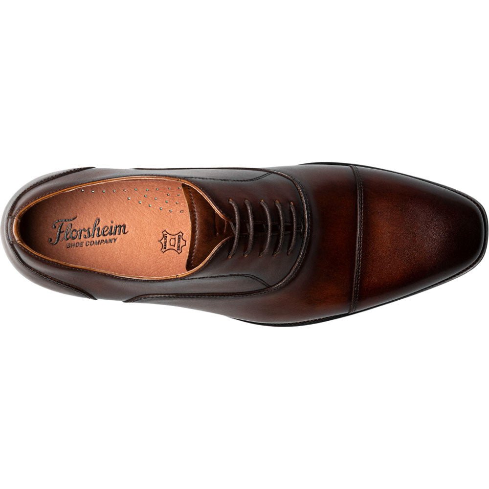 Florsheim Sorrento Lux Cap Toe Balmoral Oxford Brown Men's Shoes - shoeclassix.com