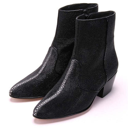 Los Altos Black Genuine Stingray - shoeclassix.com