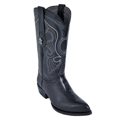 Los Altos Black J - Toe Genuine Teju Lizard - shoeclassix.com