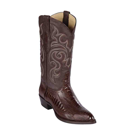 Los Altos Men’s Brown Ostrich Leg Boots - shoeclassix.com