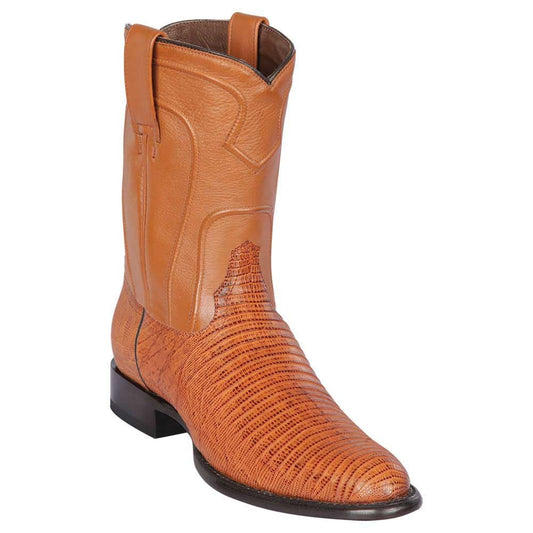 Los Altos Men's Genuine Lizard Teju Skin Honey Roper Toe Boot - shoeclassix.com