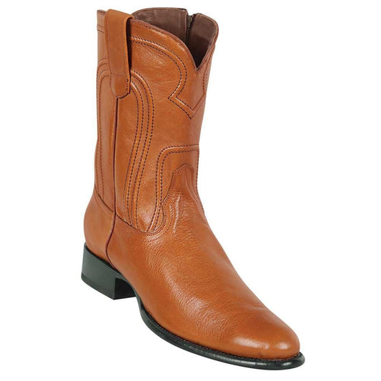 Los Altos Men's Leather Belmont Honey Roper Toe Boot - shoeclassix.com