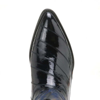 Los Altos Navy Eel Skin J - Toe - shoeclassix.com