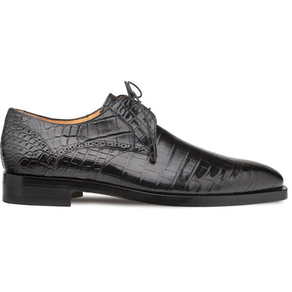 Mezlan Men's Genuine Alligator Black Derby Lace - Up Shoes - shoeclassix.com