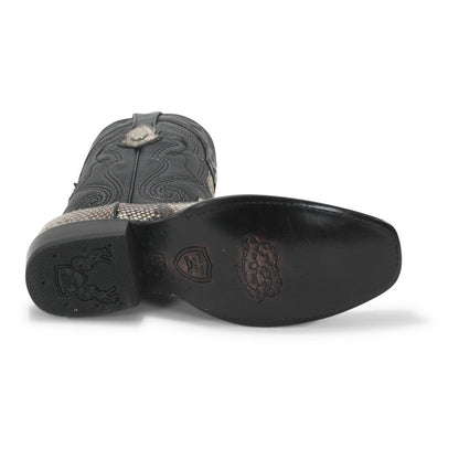 Wild West Natural Brown Python Dubai Toe Boots - shoeclassix.com