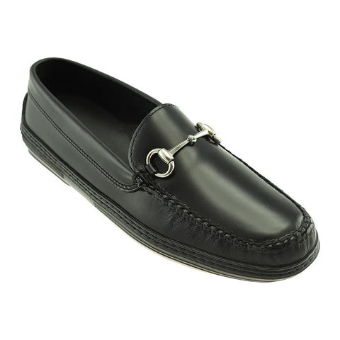 T.B. Phelps Horse Bit Black Waxy Leather Men’s Driver Moccasin
