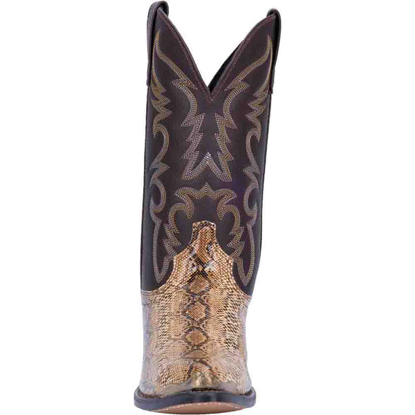 Laredo Monty Golden Brown Snake Print Boots