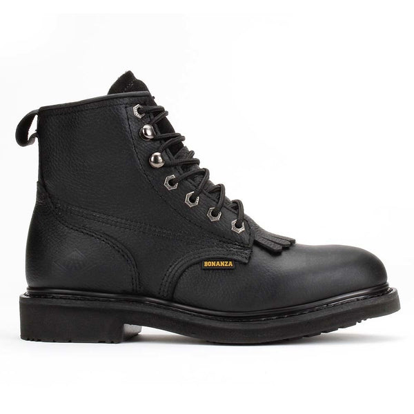 Bonanza Boondocks Black Round Toe Nubuck Leather Men’s Boot